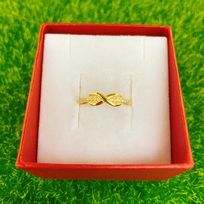 景福珠寶銀樓✨純金✨黃金戒指 固定圍 鑲鑽 無限 8 造型 戒指