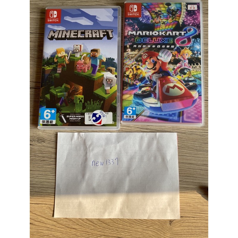 Nintendo switch 瑪利歐賽車8 豪華版 Minecraft 當個創世神 馬車8 二手