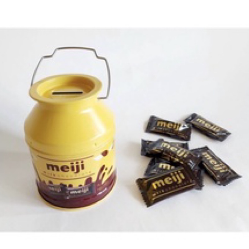 現貨、日本明治Meiji牛奶巧克力可愛造型罐