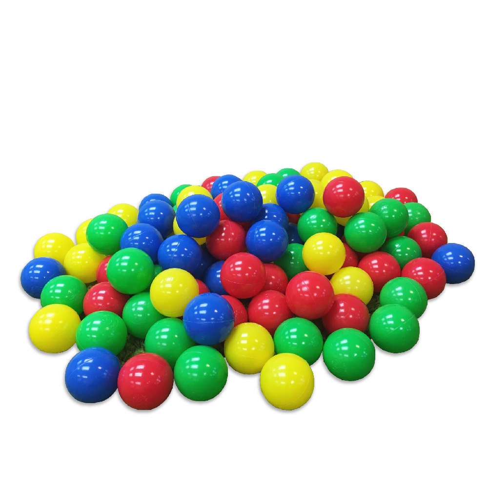 DJToys-MIT台灣製100顆彩色遊戲球 附網袋 無毒玩具球 安全軟球 塑膠球  波波球 海洋球 兒童節禮物
