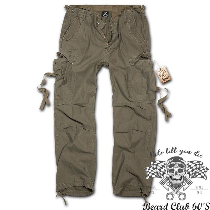 ♛大鬍子俱樂部♛ Brandit® M-65 Vintage Pants 德國 工裝風格 軍裝 經典 野戰 休閒褲 軍綠