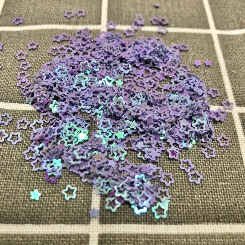 《陽陽的小舖》➪仿真紫星星亮片 史萊姆亮片👀 採用小盒子包裝  起泡膠裝飾物 史萊姆裝飾物❤️ 史萊姆材料