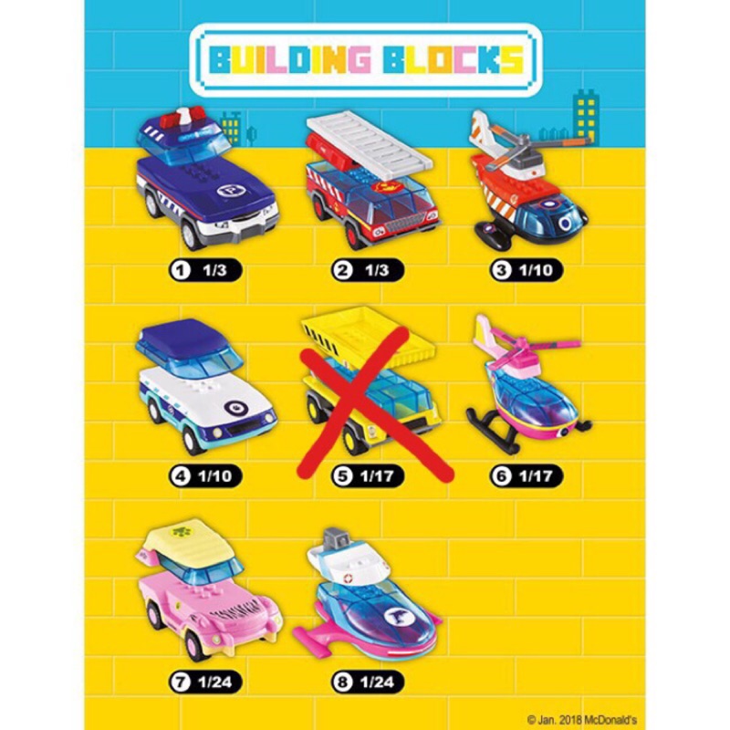 [現貨出清]麥當勞玩具 澳洲 益智 積木 車 Building Blocks 單售