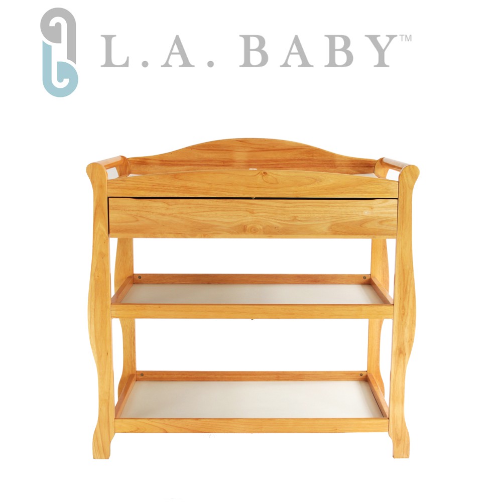 L.A. Baby   嬰兒尿布台置物架  (原木色/白色)