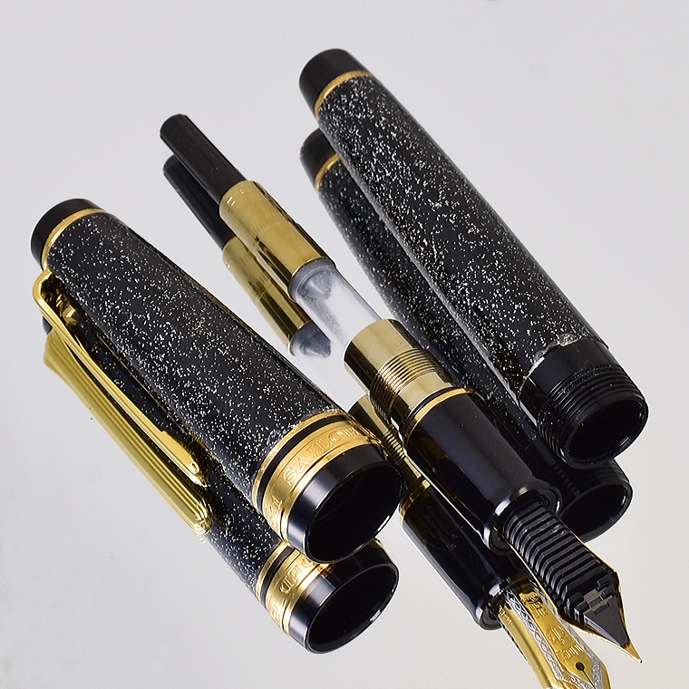 日本 SAILOR 寫樂 限量手工製作  21K金訂製鋼筆 銀星塵 EF金雙色筆尖