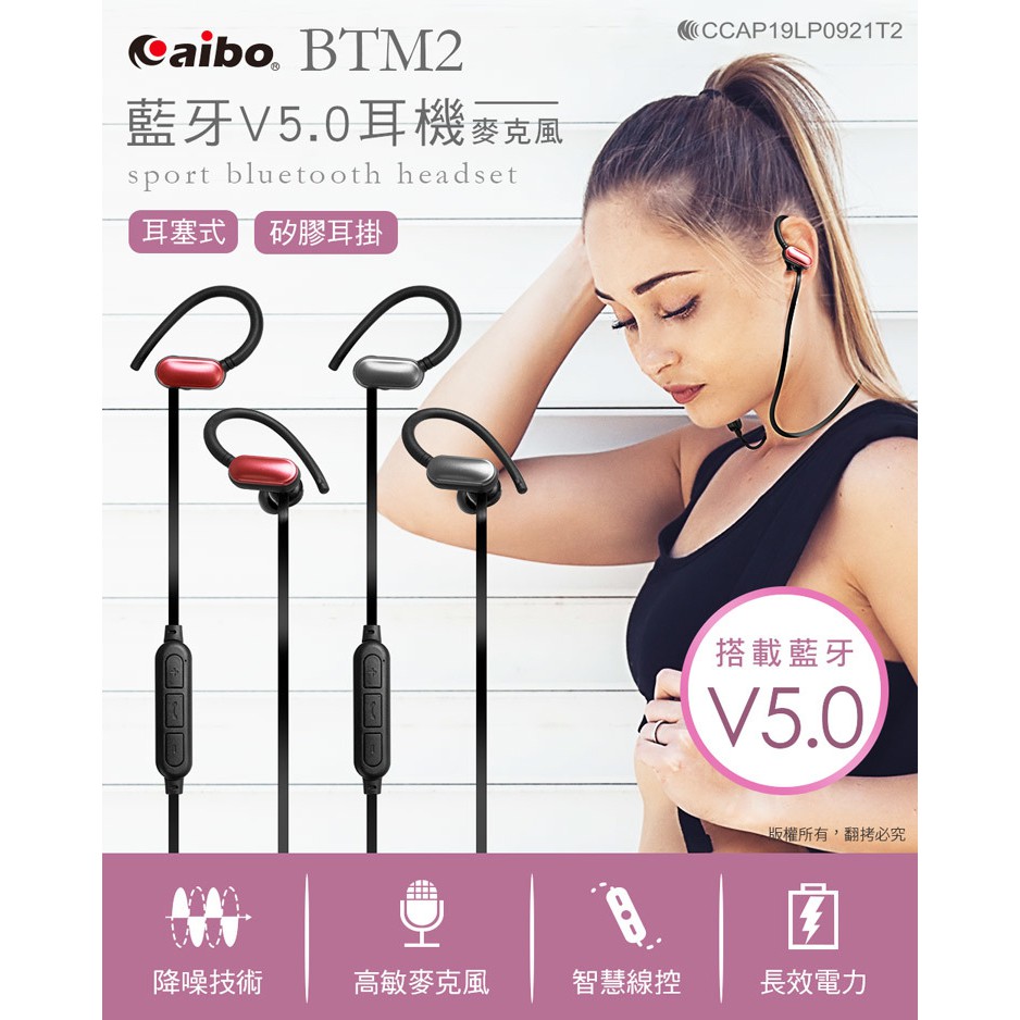 BTM2 耳掛/耳塞式 藍牙V5.0運動耳機麥克風