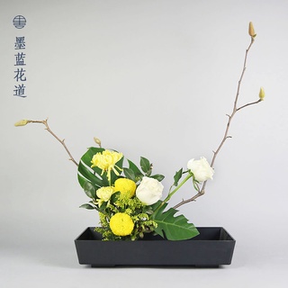 😍插花 花器😍塑膠長方形花器塑膠插花器皿小原流花器 插花日式中式花道花藝 米騰定製