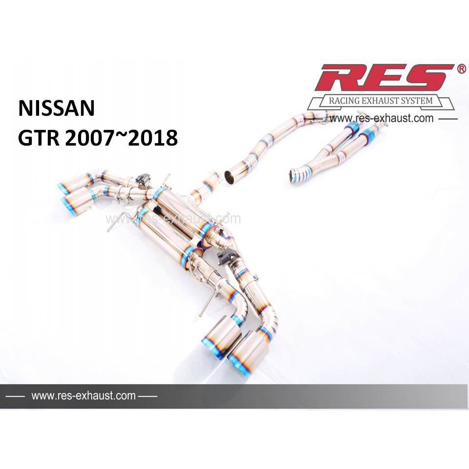 【RES排氣管】 NISSAN GTR  不鏽鋼/鈦 當派 中尾段 電子閥門  JK總代理 – CS車宮