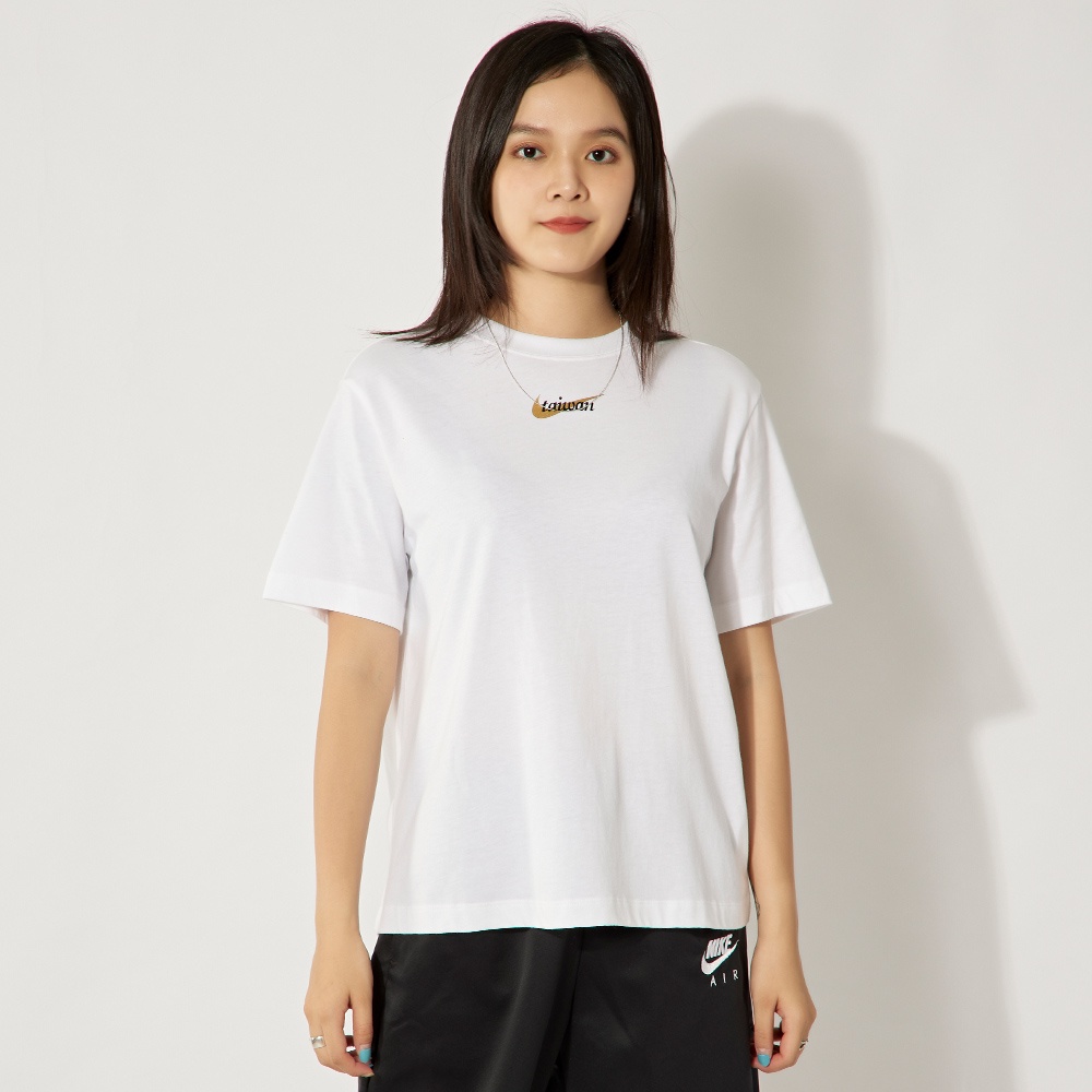 Nike AS W NSW TW SS TEE 女 白 小寫 金勾 運動 休閒 短袖 DM3557-100