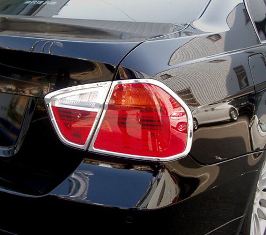 圓夢工廠 BMW 3 E90 05~08 320 325 328 330 335 改裝鍍鉻銀車燈框 後燈框 尾燈框飾貼