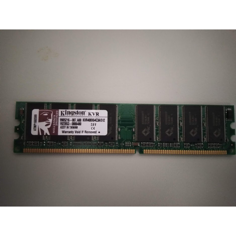 [記憶體Ram] Kingston DDR 400 512MB KVR400X64C3A/512