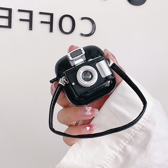 適用於Redmi Buds 3 創意閃光3D相機耳機殼 紅米Buds 3 分體式TPU保護套