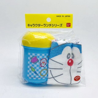 日本製 BANDAI 卡通明星 小毛巾附收納罐-哆啦a夢(5257)