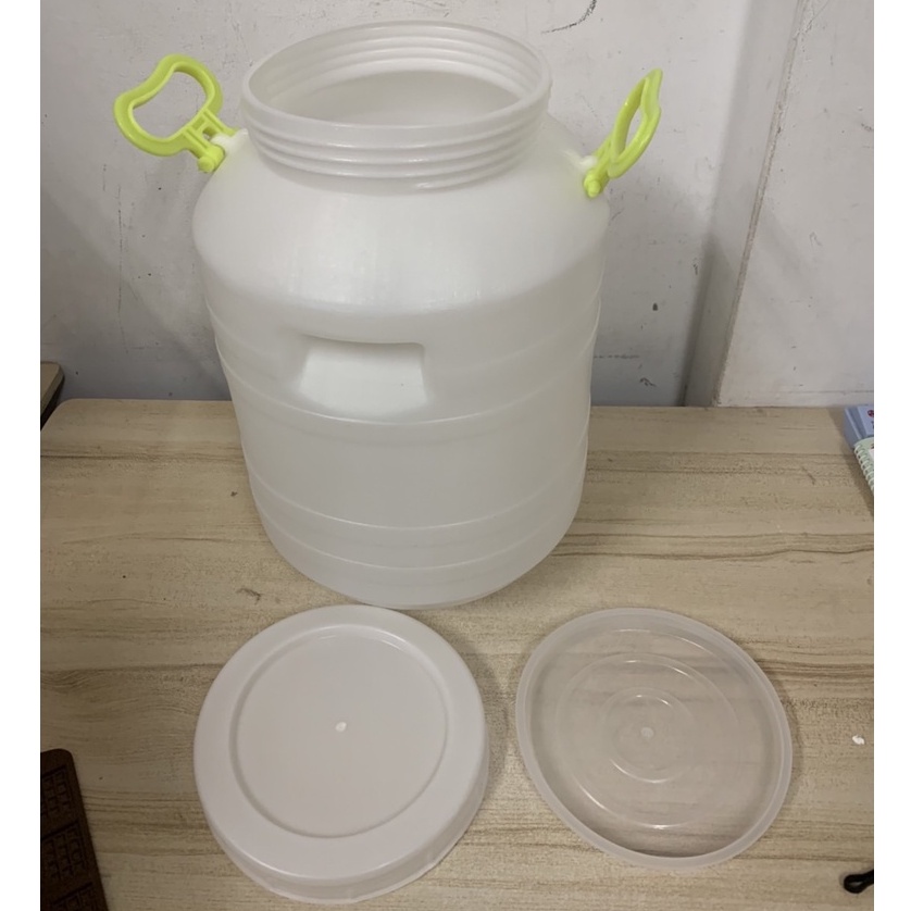 食品級塑膠桶帶蓋家用酵素桶加厚密封發酵釀酒桶儲水桶蓄水桶(43*30*30/@777-17749)