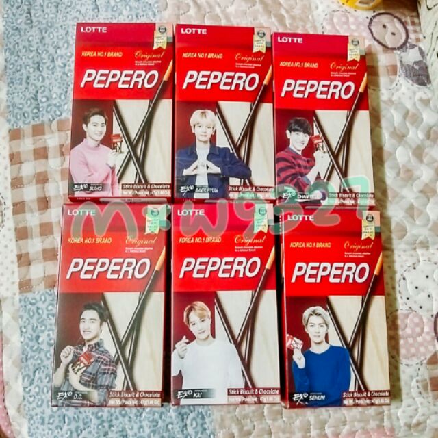 現貨 🍀 EXO代言✨LOTTE PEPERO 巧克力棒 白巧克力棒 杏仁巧克力棒 巧克力棒分享盒 韓國