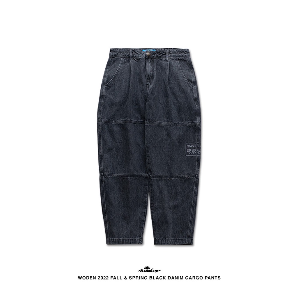 WODEN 2022 Spring & Summer Black Danim Cargo Pants 丹寧長褲