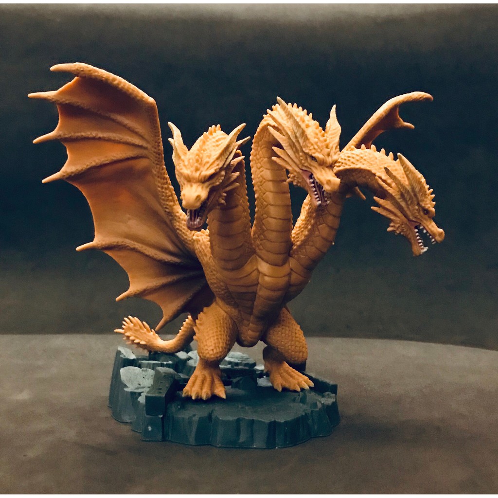 19年製q版傳奇三頭龍基多拉19 怪獸之王盒玩高15長18 Vs 哥吉拉19 蝦皮購物