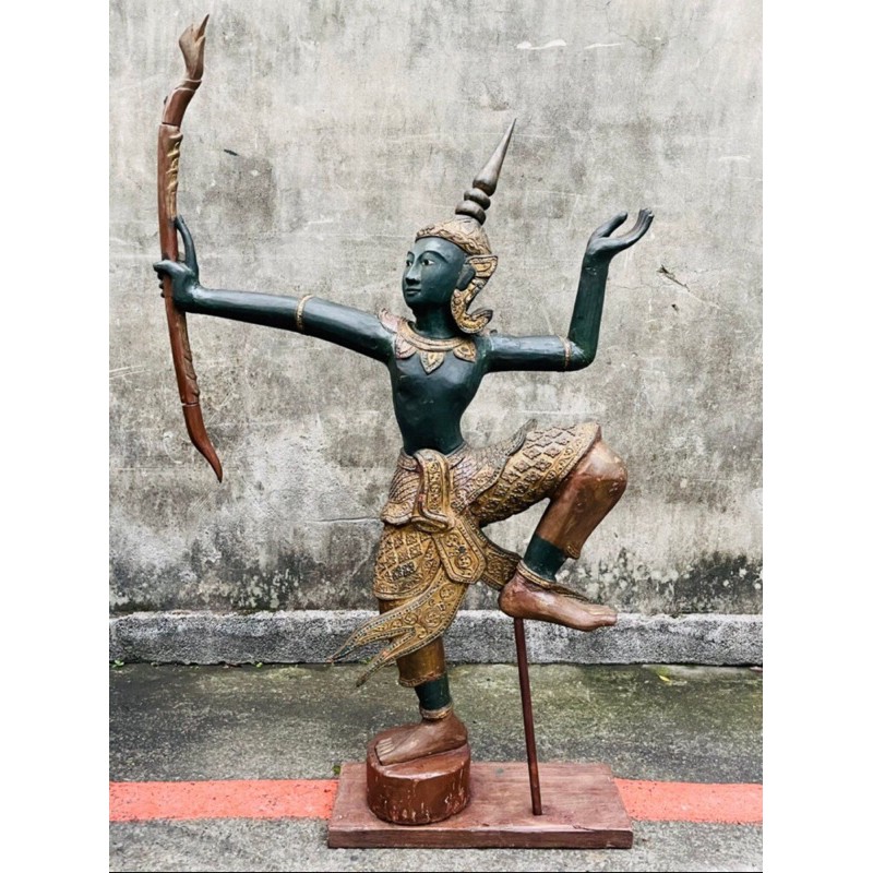 重量級木雕 泰國女神 迎賓佛 老件 印度教 四面佛 寺廟 鎮宅 佛像 濕婆神 象神 象鼻財神 招財 泰國料理