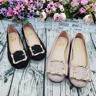 M.M.D SHOES 熱銷好穿🔝MIT製 四方金屬釦 平底包鞋 氣墊 圓頭包鞋 娃娃鞋 氣質穿搭