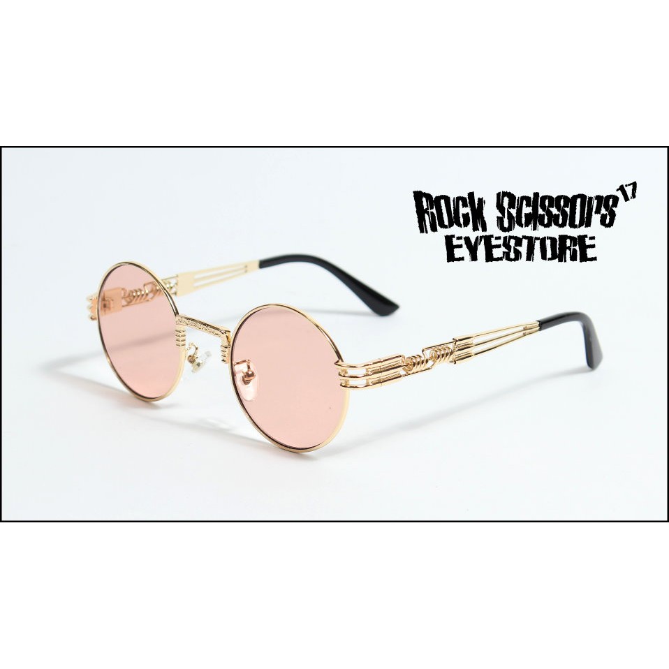 Rock scissors -《日本空運》 [韓國製] 復古搖滾 Wiz khalifa 復古金邊海洋鏡片圓框太陽眼鏡