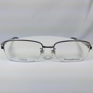『逢甲眼鏡』 Zegna 傑尼亞 半框眼架 全新正品 質感銀 純鈦 細框 經典設計款【VZ3114J F60】