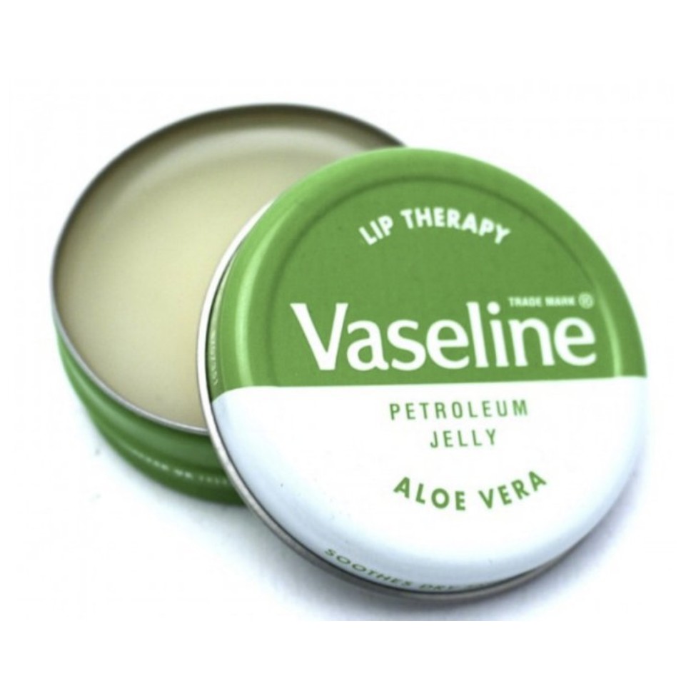 英國Vaseline 凡士林- 蘆薈口味 綠鐵盒 滋潤-護唇膏 - 20g