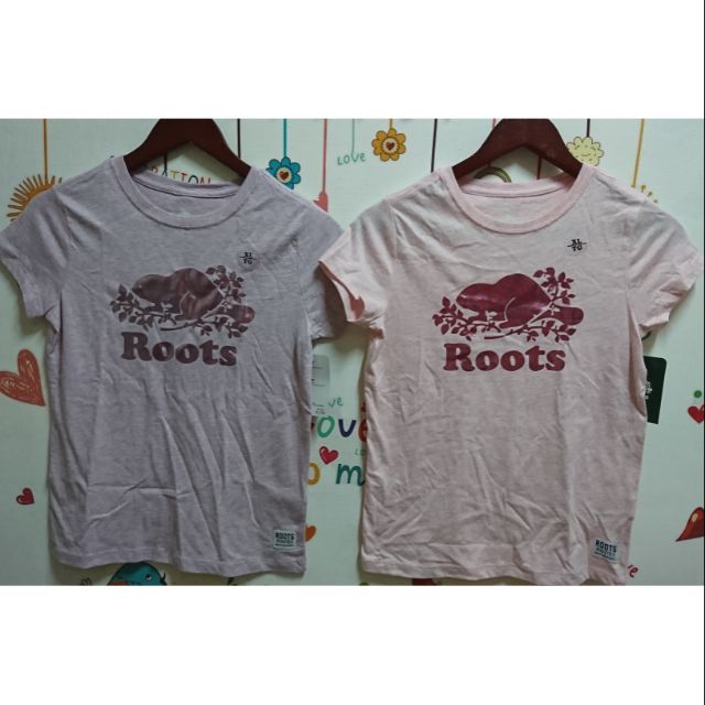 🇨🇦加拿大全新現貨 Roots 燙金T恤 粉紅/粉紫