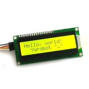 現貨 Arduino IIC/I2C 1602 LCD 黃綠色背光液晶模塊 黃綠黑字