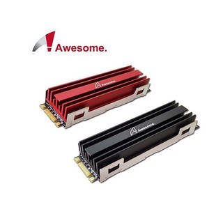 光華CUMA散熱精品*AWESOME AWD-MCS01 M.2 SSD NGFF 2280 散熱片 紅黑兩色可選~現貨