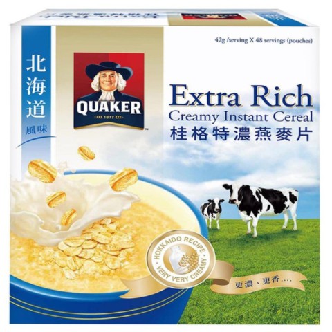 好市多代購-Quaker Extra Rich Creamy Cereal桂格北海道特濃燕麥片78299