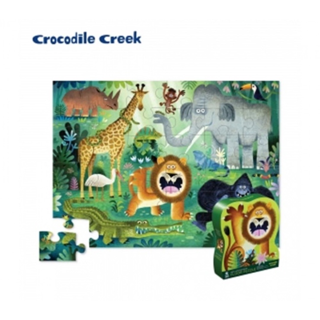 【美國Crocodile Creek】大型地板拼圖系列-森林動物