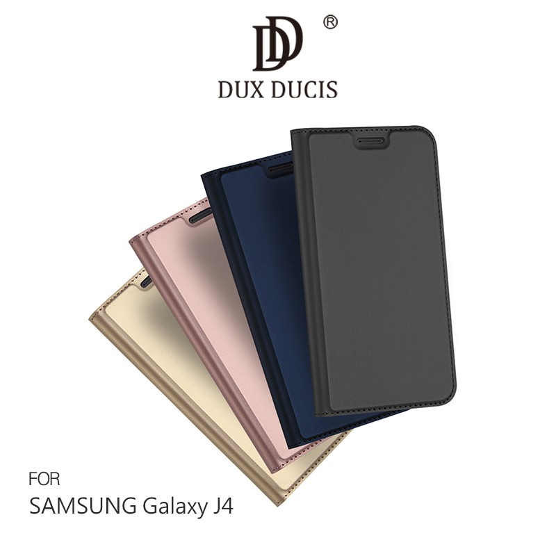 DUX DUCIS SAMSUNG Galaxy J4 SKIN Pro 皮套 插卡 可立 側翻 保護套 手機套