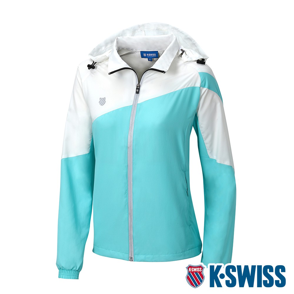 K-SWISS Panel Color Jacket輕量防風外套-女-湖水藍