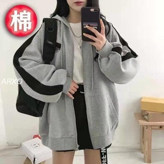ARXO 女生外套 棉2022新款秋季韓版寬松學生慵懶風開衫連帽長袖衛衣外套女ins潮