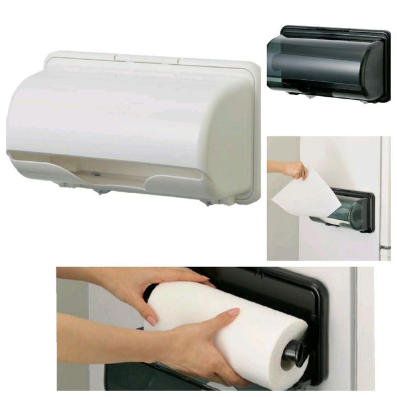 日本INOMATA吸盤磁鐵式蓋廚房滾筒式紙巾收納