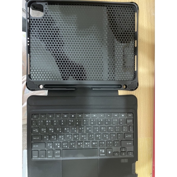 【VAP】iPad 10.9吋 /iPad Pro 11吋專用二合一軍規防摔支架保護殼+藍牙鍵盤(含觸控板)-七彩背光款