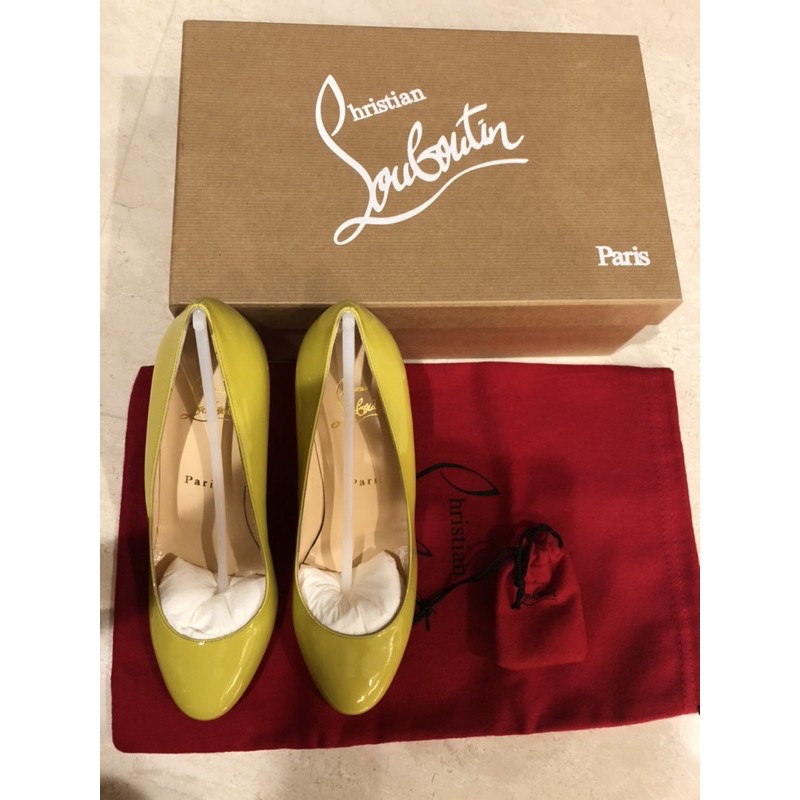 Christian Louboutin 紅底鞋 黃色高跟鞋