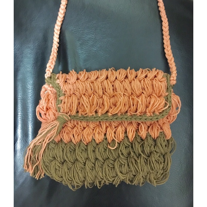 泰國購買的 毛線編織包