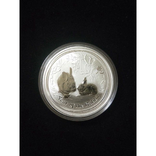 【五月の999純銀】2011澳洲生肖兔年銀幣1盎司