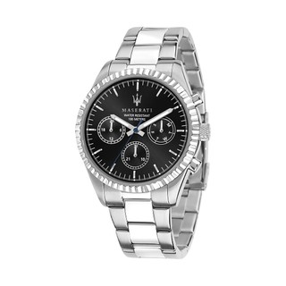 MASERATI WATCH 瑪莎拉蒂手錶 R8853100023 鋸齒錶圈三眼日期雙色鋼帶腕錶 原廠正貨