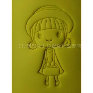 【玫瑰森林】皂章。高階壓克力。小女孩(3*5cm) - 矽膠手工皂模具專賣店
