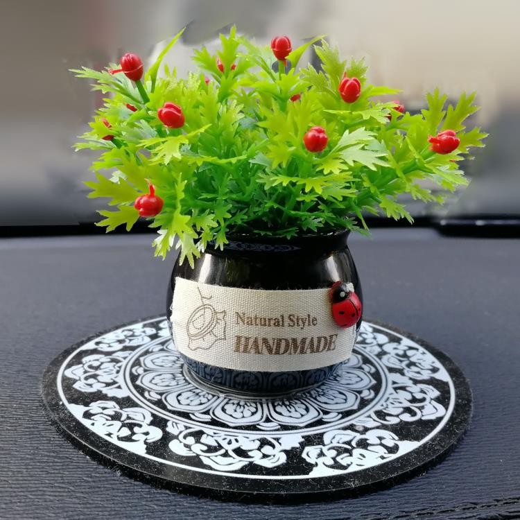 新款秒殺價免運 汽車擺件仿真車載陶瓷盆栽車內裝飾植物車載創意飾品汽車用品花卉免運 蝦皮購物