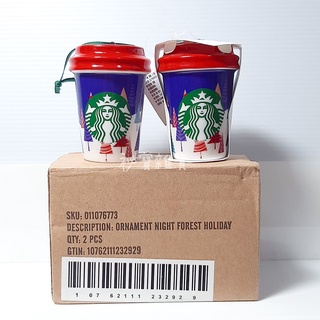 【絕版限量】2017年 星巴克 森林夜訪 Starbucks 聖誕節 迷你 馬克杯 咖啡杯 杯子 吊飾 裝飾 公仔 正版