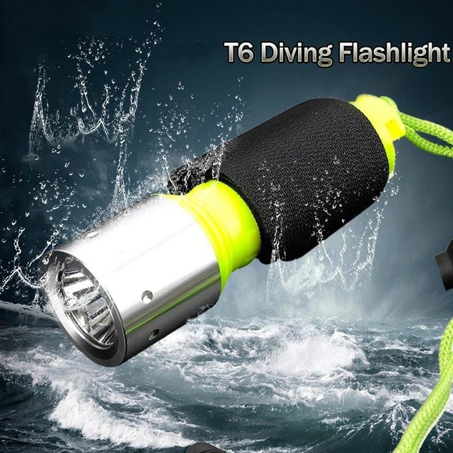 Cree XM-T6 潛水手電筒超亮 3 種模式水肺安全燈防水水下手電筒,適用於水下運動