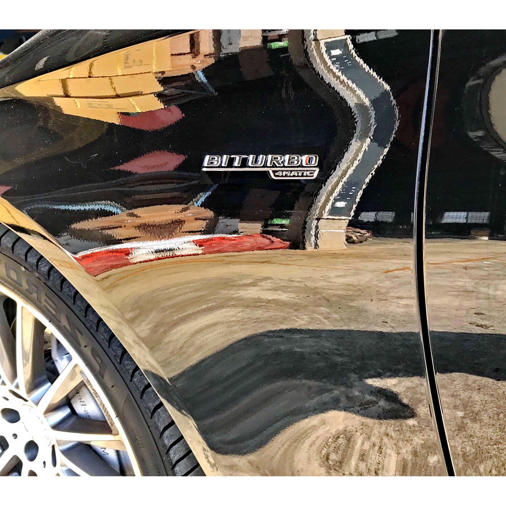 Benz 賓士 Biturbo 4Matic 2018 新款 葉子板 車身標誌 字貼 字標 車身字體 改裝 精品車身貼紙