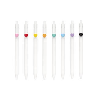 【CHL】KAMIO 心型筆 愛心筆 心型造型筆 愛心造型筆 0.38mm 中性筆 白色筆桿 愛心筆夾 心型筆夾