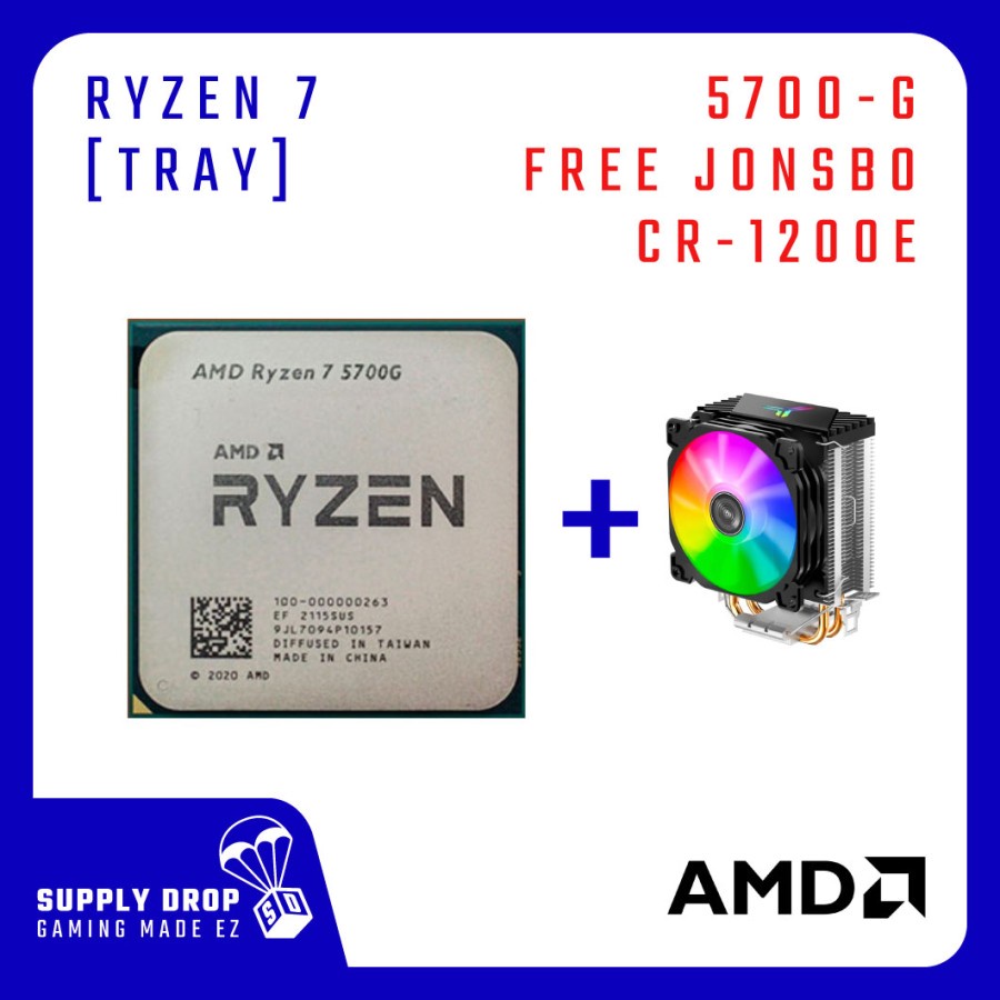 Amd Ryzen 7 5700G 3.9GHz 8 核 16 線程托盤免費 JONSBO RGB 冷卻器