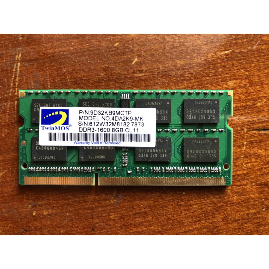 DDR3-1600 8GB 筆電用記憶體