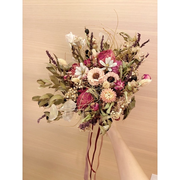 現貨限量 森林系捧花乾燥花捧花文青新娘捧花拍照花束拍照捧花 蝦皮購物