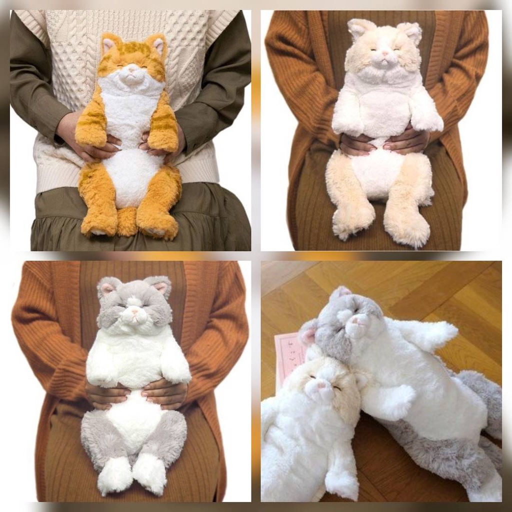 Smile童趣-預購 日本 貓玩偶 貓咪 小貓 貓皇 條紋 虎紋 橘貓 藍貓 玩偶 娃娃 療癒 R2208E